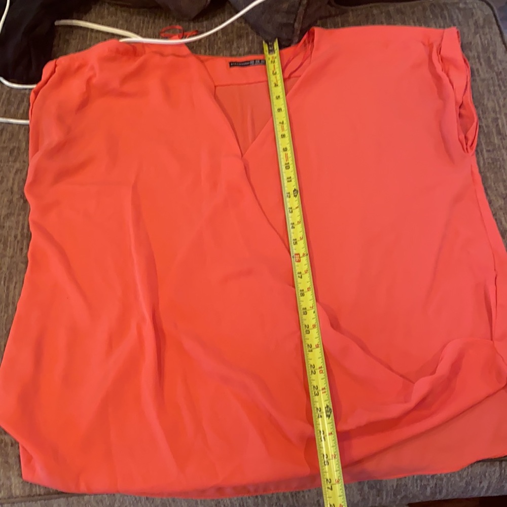 Coral silk shirt - Picture 4 of 4